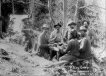 Viking Camp in the Blue Mountains. Is this a mining or cattle operation? Can you identify the men? Charles Goodman Photo